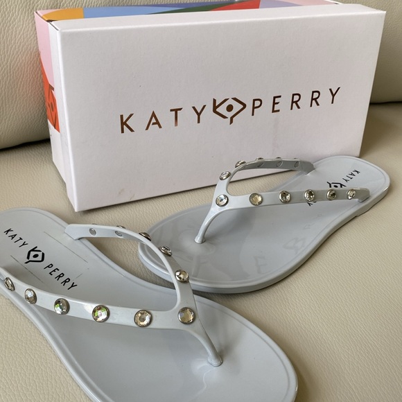 KATY PERRY THE GELI GEM SILVER flip flops - Picture 7 of 7